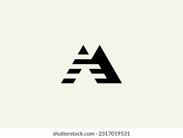 minimal letter mark logo letter A M 1 