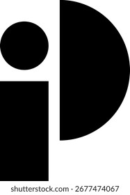Diseño de logotipo abstracto de letra P mínima