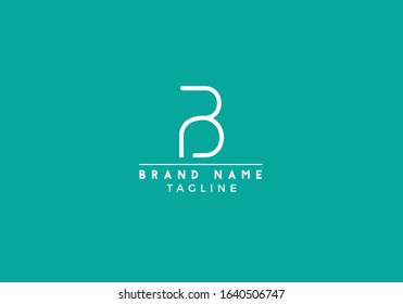 Minimal letter P B logo abstract icon minimal unique graphic design in vector editable file.