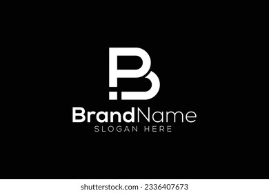 Letra mínima P B i plantilla vectorial de diseño de logotipo