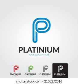plantilla de logotipo de letra p mínima - ilustración vectorial