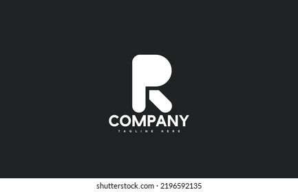 plantilla de logotipo R de letra mínima