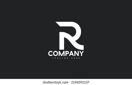 Logo-Vorlage mit minimalem Buchstaben R