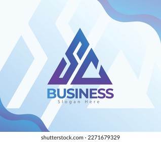Minimal Letter S And C Logo Design, Gradient Color And Premium Concept, Premium Vector. Excellent Professional Creative Minimal Letter S, C Logo Design.