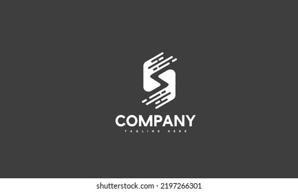 minimal letter S logo template