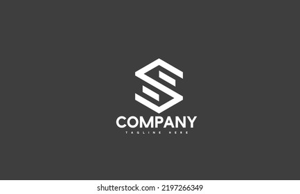 plantilla de logotipo S de letra mínima