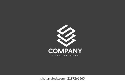 minimal letter S logo template