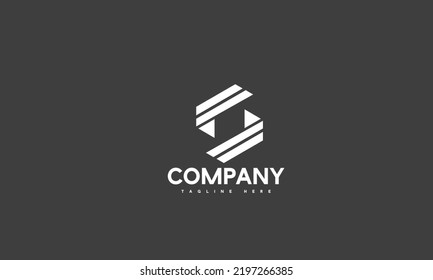 minimal letter S logo template
