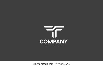 minimal letter T logo template