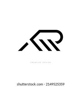 Minimal letter TMR creative elegant design