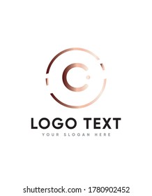 Minimal letter type C  logo template with modern and elegant vibes