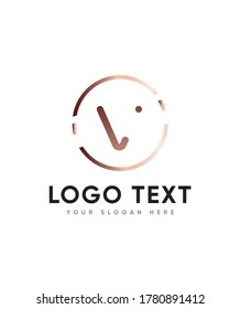 Minimal letter type V logo template with modern and elegant vibes