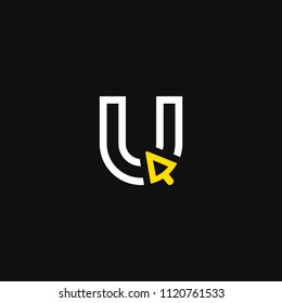 Minimal letter U logo template shape. Corporate branding identity with line logo elements vector graphic.
Type Character Symbol Monogram Logotype design.
