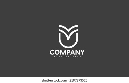 plantilla de logotipo de U de letra mínima