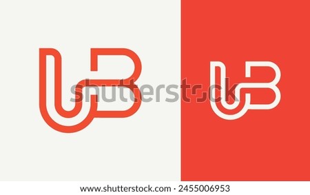 Minimal letter UB logo vector design simple logo template