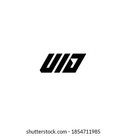 Minimal Letter Uid Logo Design Outstanding Stock Vector (Royalty Free ...