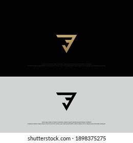 Minimal Letter VF Logo Design, Outstanding Professional Elegant Trendy Awesome Artistic  and Based Alphabet Iconic monogram Logo Design