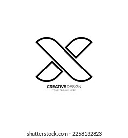 Minimal letter X creative logo