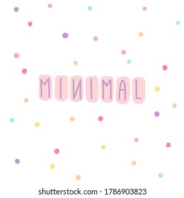Minimal lettering Line art. Futuristic background. Vector abstract graphic design.