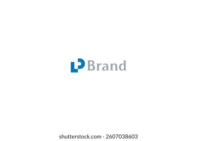 Minimal Letters LD or DP Logo design with white background. 