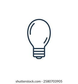 Minimal Light Bulb Icon Idea Innovation energy creativity design outline icon.