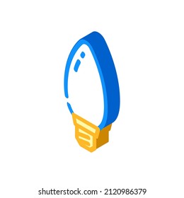 minimal light bulb isometric icon vector. minimal light bulb sign. isolated symbol illustration