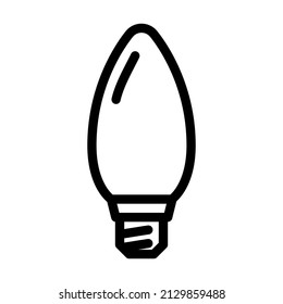 minimal light bulb line icon vector. minimal light bulb sign. isolated contour symbol black illustration