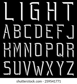 Minimal Light font Part 1/2 ABC, Vector