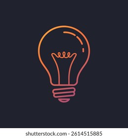 Minimal Lightbulb Icon – Innovation Concept Design