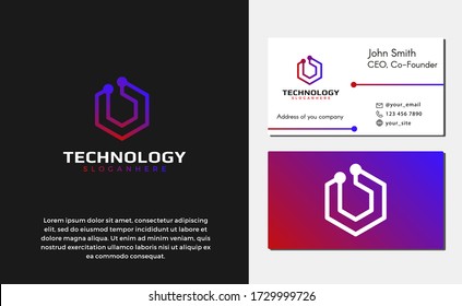 Minimal line abstract B letter logo. Suitable for personal and corporate identity, technology and digital sign. Business card vector template.