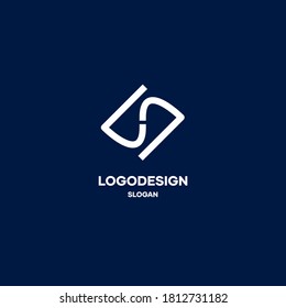 Minimal line art abstract logo design inspiration, abstract logo design ideas, minimal logo concept, simple symbols. Vector