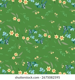 Mínimo Linha Arte Botânica Monocromática Sem Costura