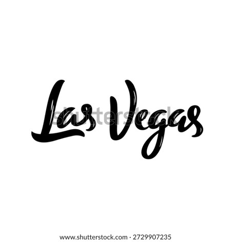 Minimal line art illustration of Las Vegas skyline with iconic landmarks including the Welcome sign, Stratosphere Tower, Luxor Pyramid, Eiffel Tower replica, and Bellagio Fountain in a clean modern style.

