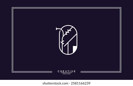A minimal line art logo icon of a house , home or real estate with a leaf circle