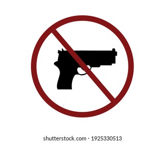 Keine Waffe, Vektorsymbol.  Bearbeitbarer Strich. Lineares Symbol für Webdesign und mobile Apps, Logo. Symbolillustration. Pixel-Vektorgrafiken - Vektorgrafik