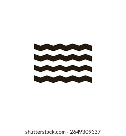Minimal line art wave ocean vector symbol