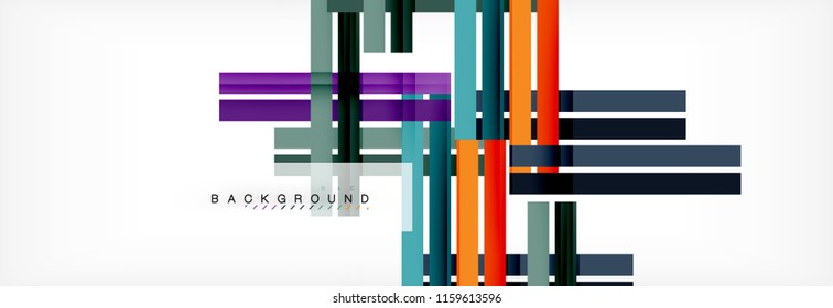 Minimal line design abstract background, vector illustration
