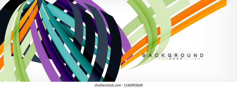 Minimal line design abstract background, vector illustration