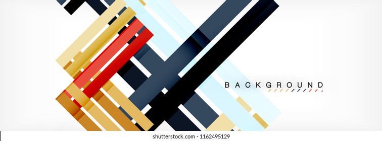 Minimal line design abstract background, vector illustration
