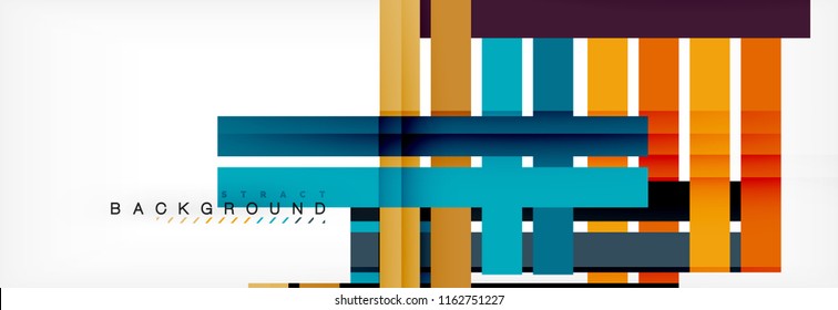Minimal line design abstract background, vector illustration