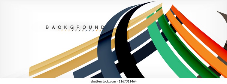 Minimal line design abstract background, vector illustration