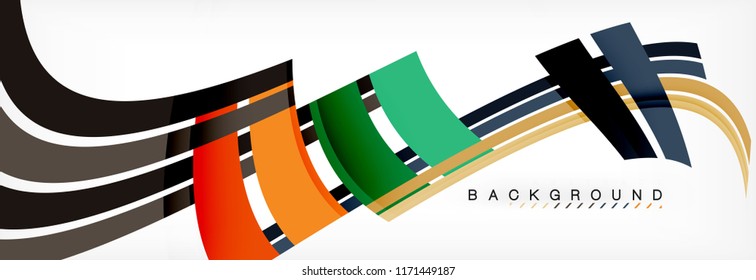 Minimal line design abstract background, vector illustration