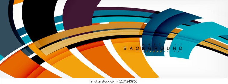 Minimal line design abstract background, vector illustration
