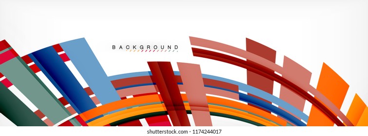 Minimal line design abstract background, vector illustration