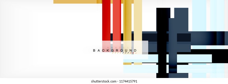Minimal line design abstract background, vector illustration