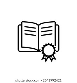 Minimal Line Design of Certificate Depicting Verified Document, Credential Record, Formal Approval, Educational Success, and Authorized Achievement Proof