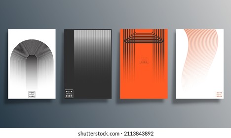 Minimal line design for flyer, poster, brochure cover, background, wallpaper, typography, or other printing products. Vector illustration.