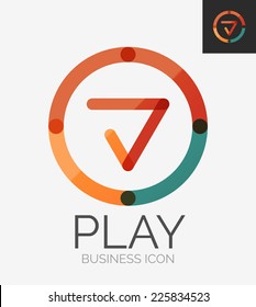 Minimal line design logo, business icon, branding emblem