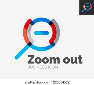 Minimal line design logo, business zoom icon, branding emblem