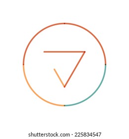 Minimal line design logo, business icon, branding emblem